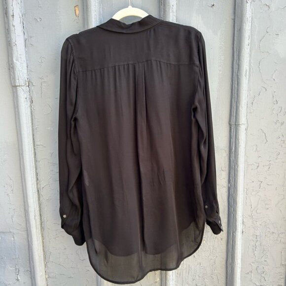 J Crew Black Robin Silk Blouse, Size 8 - Picture 4 of 10